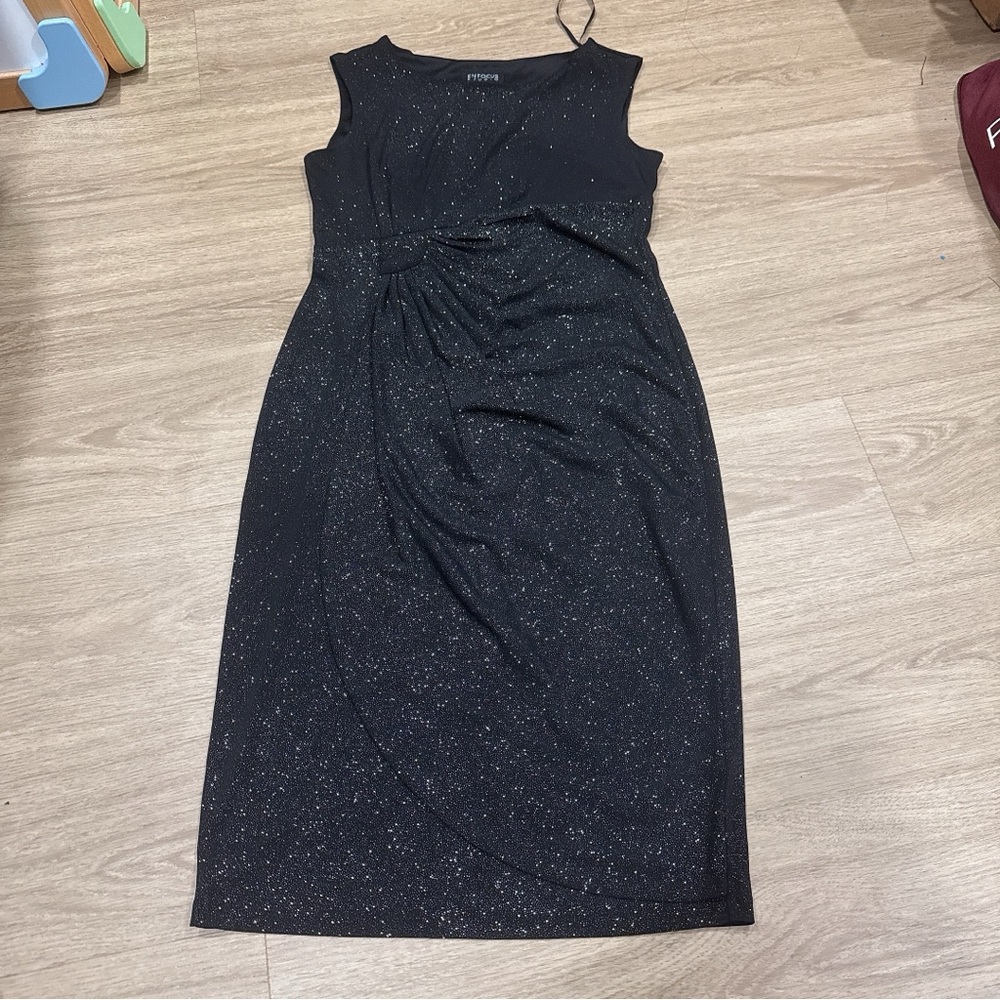 Enfocus Studio Black Sparkle Midi Dress